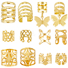 180Pcs 6 Styles Iron & Alloy Dreadlocks Beads Hair Decoration FIND-SC0020-47-7
