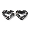 Heart Shape Polymer Clay Rhinestone Beads CLAY-NH0001-09B-04-1