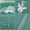 2Pcs Acrylic with Alloy Crystal Rhinestone Clear AB Butterfly Tassel Alligator Hair Clips Set AJEW-WH20080-59A-5