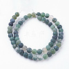 Natural Moss Agate Bead Strands G-G735-62F-6mm-2