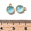 Flat Round Brass Charms KK-D024-03C-G-3