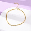 Brass Boston Link Chains Bracelets for Women BJEW-C140-17G-2