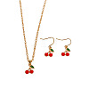 Alloy Enamel Pendant Necklaces & Dnagle Earrings Sets PW-WGBD6F2-05-1