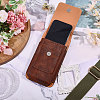 Rectangle Cowhide Mobile Phone Waist Belt Pouches AJEW-WH0596-953B-5