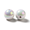 UV Plating Rainbow Iridescent Acrylic Beads LS-X-PACR-D070-01F-3