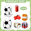 Football Printed Paper Gift Bags with Handle ABAG-WH0045-31A-2
