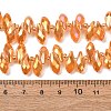 Electroplate Glass Faceted Teardrop Beads Strands EGLA-D014-09-2