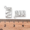 Brass Micro Pave Clear Cubic Zirconia Charms KK-F871-42P-3