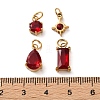 4Pcs 4 Styles 304 Stainless Steel & Glass Pendants GL-CBAC8BB-01G-01-3
