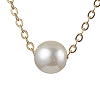 Round Acrylic Imitated Pearl Pendant Necklaces NJEW-JN04777-1