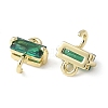 Brass Pave Cubic Zirconia Connector Charms KK-F892-53G-04-2