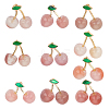 10Pcs Natural Agate Fruit Pendants G-OC0005-93-1