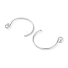 Rhodium Plated 925 Sterling Silver Earring Hooks STER-E068-05P-2