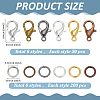 180Pcs 6 Colors Zinc Alloy Lobster Claw Clasps FIND-ME0001-81-2