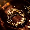 Vintage White Round Imitation Pearl Iron Chain 2-Strand Bracelets for Women HP8707-3