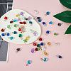 Spritewelry 96Pcs 24 Style Faceted Transparent Glass Charms GLAA-SW0001-04-6