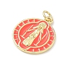 Brass Enamel Pendants KK-H255-05G-03-2