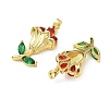 Brass Micro Pave Cubic Zirconia Pendants CU-CBA8C34-02G-03-2