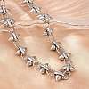 304 Stainless Steel Spiked Cone Link Chain Necklaces for Women SA-H001-22P-2