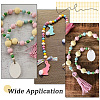 600Pcs 5 Colors Dyed Natural Wood Beads WOOD-SC0002-42-7