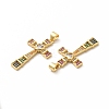 Rack Plating Brass Micro Pave Cubic Zirconia Pendants KK-K165-22-3