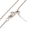 1mm Rack Plating Brass Column Link Chain Adjustable Slider Necklaces for Women Men MAK-L044-53P-2