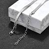 Non-Tarnish 201 Stainless Steel Herringbone Chain Necklaces NJEW-M187-06P-2