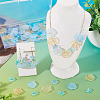 100Pcs 4 Styles Baking Paint Transparent Glass Bead Caps DGLA-TA0001-51-7