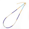 Vintage Short Colorful Glass Seed Beaded Necklace AF0855-4-1