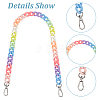 Rainbow Color Acrylic Curb Chain Bag Strap FIND-WH0143-47A-5