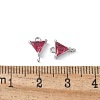 Brass Pave Cubic Zirconia Connector Charms KK-F892-53P-13-3