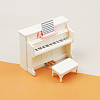 Mini Plastic & Paper Piano & Sheet Music & Chair Model MIMO-PW0003-031B-01-1