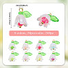240Pcs 8 Colors ABS Plastic Imitation Pearl Pendants PALLOY-CA00026-2