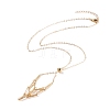 Brass Imitation Macrame Pouch Necklace Makings AJEW-TA00003-1