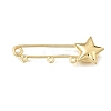 Star Brass Safety Pins Brooch Findings KK-E802-40A-G-1