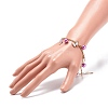 Alloy Enamel & Glass Pearl Charm Bracelet with 304 Stainless Steel Chains for Women BJEW-JB08707-04-3
