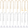 8 Pairs 2 Colors 304 Stainless Steel Earring Findings STAS-BBC0009-72-7