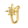 Brass Micro Pave Clear Cubic Zirconia Clip on Nose Rings WG43D72-18-2