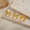 Bowknot Stainless Steel Stud Earrings & Cuff Rings Sets for Women TP4583-3-3