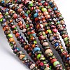 Dyed Synthetic Imperial Jasper Rondelle Beads Strands G-M275-03-6mm-1