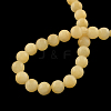 Round Natural Yellow Jade Beads Strands X-G-R336-8mm-03-2