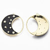 Brass Micro Pave Cubic Zirconia Pendants KK-R130-036-01G-NF-2