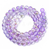 Frosted Spray Painted Glass Beads Strands X-GLAA-N035-03B-C11-2