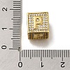 Brass Cubic Zirconia Beads KK-Q818-01P-G-3