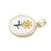 Brass Micro Pave Cubic Zirconia Pendants KK-K368-05B-02-2