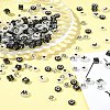 200Pcs Opaque Black Acrylic Beads MACR-FS0001-86-9
