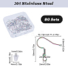 80Pcs Ion Plating(IP) 304 Stainless Steel French Earring Hooks STAS-SP0001-81-2