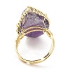 Natural Amethyst Horse Eye Wrapped Adjustable Ring G-D458-03G-07-RS-3