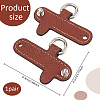 ANATTASOUL 1 Pair Imitation Leather Undamaged Bag Alloy D Ring Connector FIND-AN0001-14-2