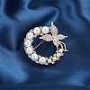 Butterfly Alloy Rhinestone Brooches for Women PW-WGEE7C8-01-2